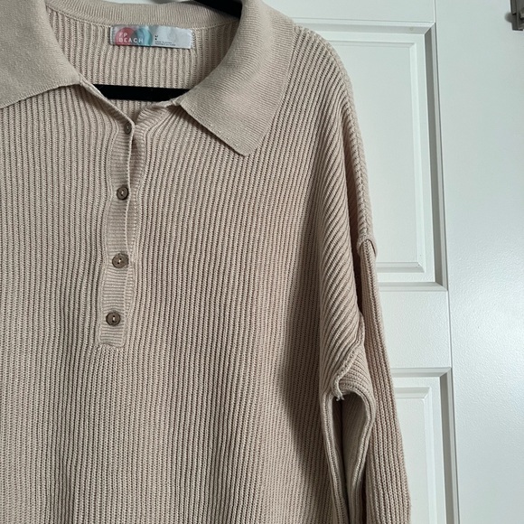 Free People Beach Picnic Sweater Romper Knit Onesie Jumpsuit Move Free-est NWOT - Picture 6 of 8